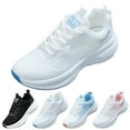 thumbnail image 2 of XIMIN Women Wide Toe Box Lace Up Shoes with Arch Support Running Shoes Extra Wide Width Sneakers Gym Athletic Tennis Sneakers Lightweight Walking Shoes, 2 of 6