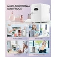 thumbnail image 7 of Skincare Fridge With Dimmable LED Light Mirror, 4L Makeup Mini Fridge for Bedroom, Car, Office & Dorm, Cooler & Warmer, Portable Small Refrigerator for Cosmetics, Skin Care and Food, White, 7 of 7