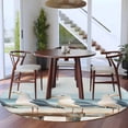 thumbnail image 4 of Beach Seagull Round Living Room Rugs 7 ft, Retro Nautical Watercolor Ocean Bird Sky Cloud Washable Area Rug with Non-Slip Sturdy Edge Binding Round Carpet for Kitchen Office Bedroom, 4 of 9