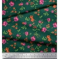 thumbnail image 3 of Soimoi Cotton Poplin Fabric Leaves & Floral Decor Fabric Printed Yard 56 Inch Wide, 3 of 5
