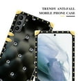 thumbnail image 5 of FKBRCL4U Compatible with Samsung Galaxy S21 Case, Shiny Black Sofa Crystal Luxury Golden Decoration for Girl Women Soft TPU Shockproof Protective Hard PC Back, 5 of 7