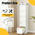 thumbnail image 4 of AUHUP 5 Drawer Metal File Cabinet with Lock, White Vertical Filing Storage Cabinet for Home Office, 4 of 10