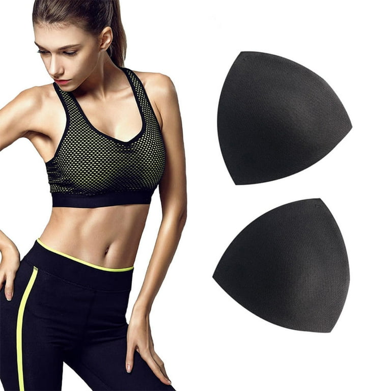 Breathable Bra Pad Inserts 3 Pairs for A/B/C/D Cup Sports Bra, Various  Colors Available
