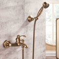 thumbnail image 2 of Kit de ducha de baño vintage, modelo estándar G1/2 para ajuste universal, fácil instalación y sin mantenimiento con superficie cepillada antigua, 2 of 5