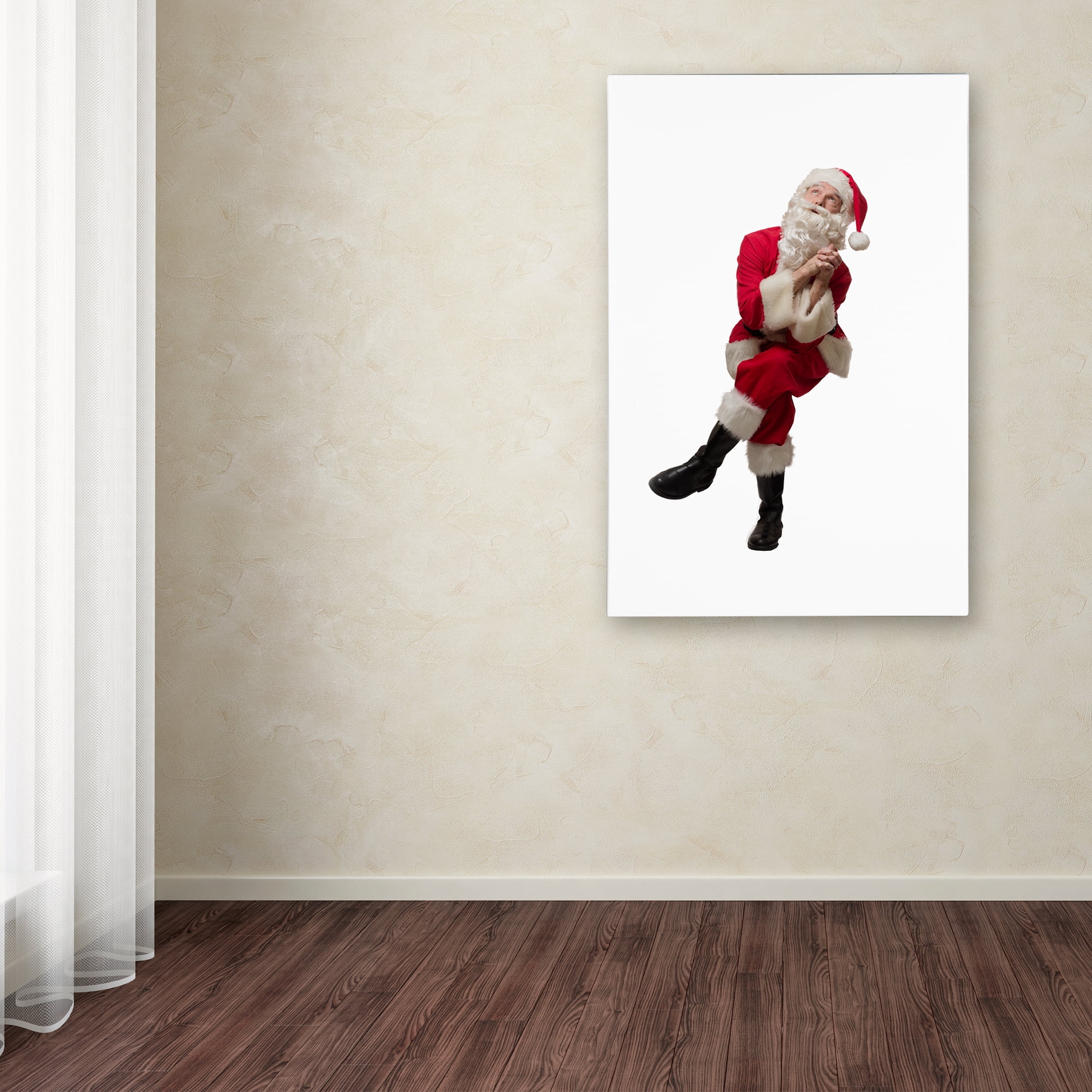 Trademark Fine Art 'Santa-pleading-14005' Canvas Art by Ed Wheeler