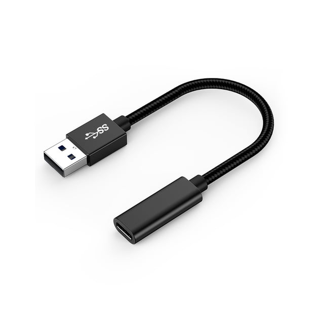 Seitruly Adaptador Inserción hacia atrás Convertidor USB Aleación Nylon Cables duraderos Equipo de teclado de computadora portátil liviano Electrónica USB3.0