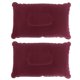 thumbnail image 1 of EeaseMX 2 almohadas inflables de tela flocada supergruesa, portátiles, para actividades al aire libre (rojo violáceo), 1 of 7