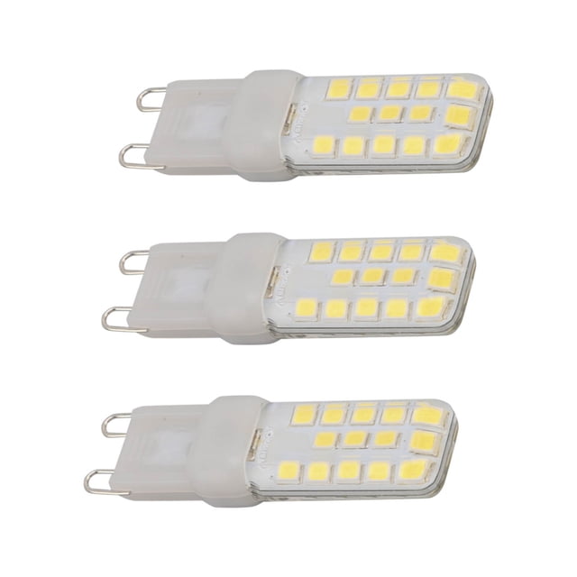 Bombilla LED Con Base Bi Pin, Estándar 3 Piezas Epoxy PC 6000K G9 Bombilla LED Regulable Para Lámparas De Araña