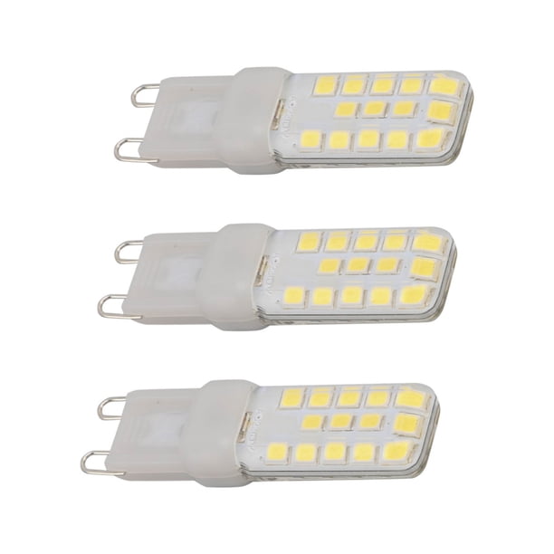 Bombilla LED Con Base Bi Pin, Estándar 3 Piezas Epoxy PC 6000K G9 Bombilla LED Regulable Para Lámparas De Araña