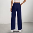 thumbnail image 7 of Women's Lounge Sweatpants Women Cargo Pants with Pockets Womens Wide Leg Sweatpants Cargo Pants Women Plus Size Stretchy Work Pants Hiking Cargo Pants Women Navy 2XL, 7 of 7