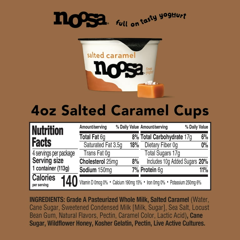 Noosa Yoghurt, Whole Milk Yogurt, Velvety Smooth & Creamy, Salted