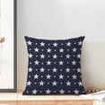 thumbnail image 2 of 4th of July Pillow Covers 18x18 Set of 2, Independence Day White Stars Blue Decorative Throw Pillows Linen Memorial Day Patriotic Cushion Pillow Covers for Sofa Couch Summer Outdoor Decor, 2 of 5