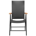 thumbnail image 6 of Bowery Hill PE Rattan/Aluminum Medium Durable Dining Set in Black/Brown, 6 of 12