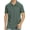Heather Green, variant on Iceglad Polo Shirts for Men Short Sleeve Soft Cotton Collared Shirt