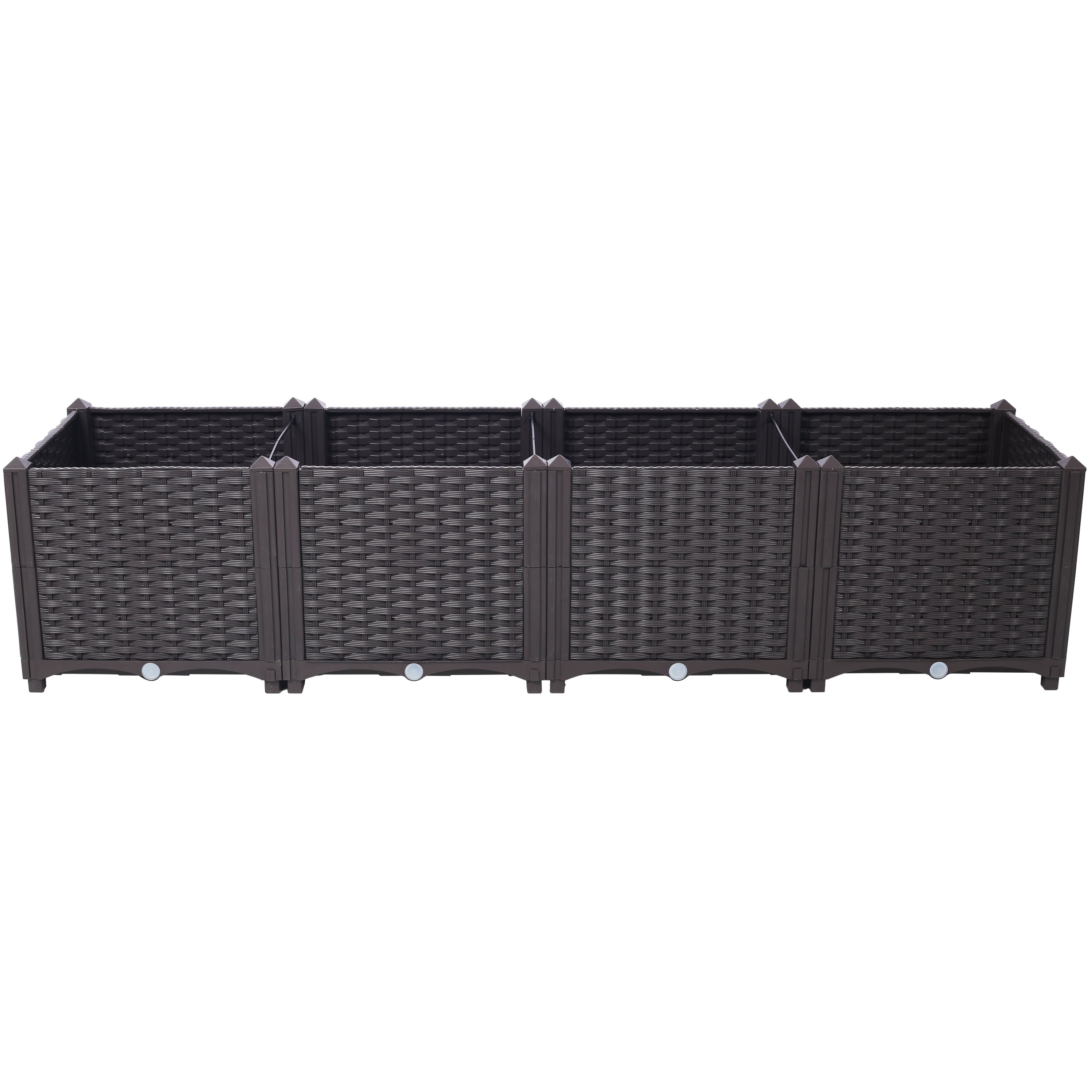 AsterOutdoor Deep Raised Garden Bed Plastic Planter Boxes for Vegetables Flowers Herbs and Succulents,Self-Watering Planter Box Raised Bed
