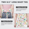 thumbnail image 6 of Pioneer Flower Floral Print Pattern Apron for Women and Men, Cotton Linen Waterproof with Pockets, Adjustable, 33x27 Inch for Kitchen, Gardening, BBQ, Salon, 6 of 6