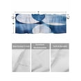 thumbnail image 4 of Valances for Windows Abstract Stitching Rod Pocket Cafe Window Treatments Valance Curtains for Kitchen Bathroom Laundry Basement Windows 54"x18", 4 of 9