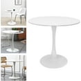 thumbnail image 3 of Round Tulip Pedestal Dining Table,31.5 * 28.7 in Casual Table Desk with Pedestal Base,Small Waist Design,Max Load-Bearing 75kg/165.35lbs,for Dining Room 2 to 4 Person, 3 of 9