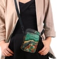 thumbnail image 4 of HELLHERO Floral Leopard Pink with Zipper Sling Bag with Adjustable Shoulder Strap Polyester 4.33"x1.97"x7.09" for Men, Women, 4 of 7