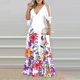 thumbnail image 3 of Women's V-neck Floral Dress Elegant Personalized Waist-slimming Sundress for Dating, 3 of 5