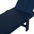thumbnail image 3 of Modern Poly Reclining Chaise Lounge With Wheels, Navy Blue, 3 of 12