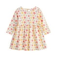 thumbnail image 1 of Odeerbi Niñas Manga Larga Floral Vestido Algodón Princesa Infantil Primavera A-Line Dress, 1 of 2