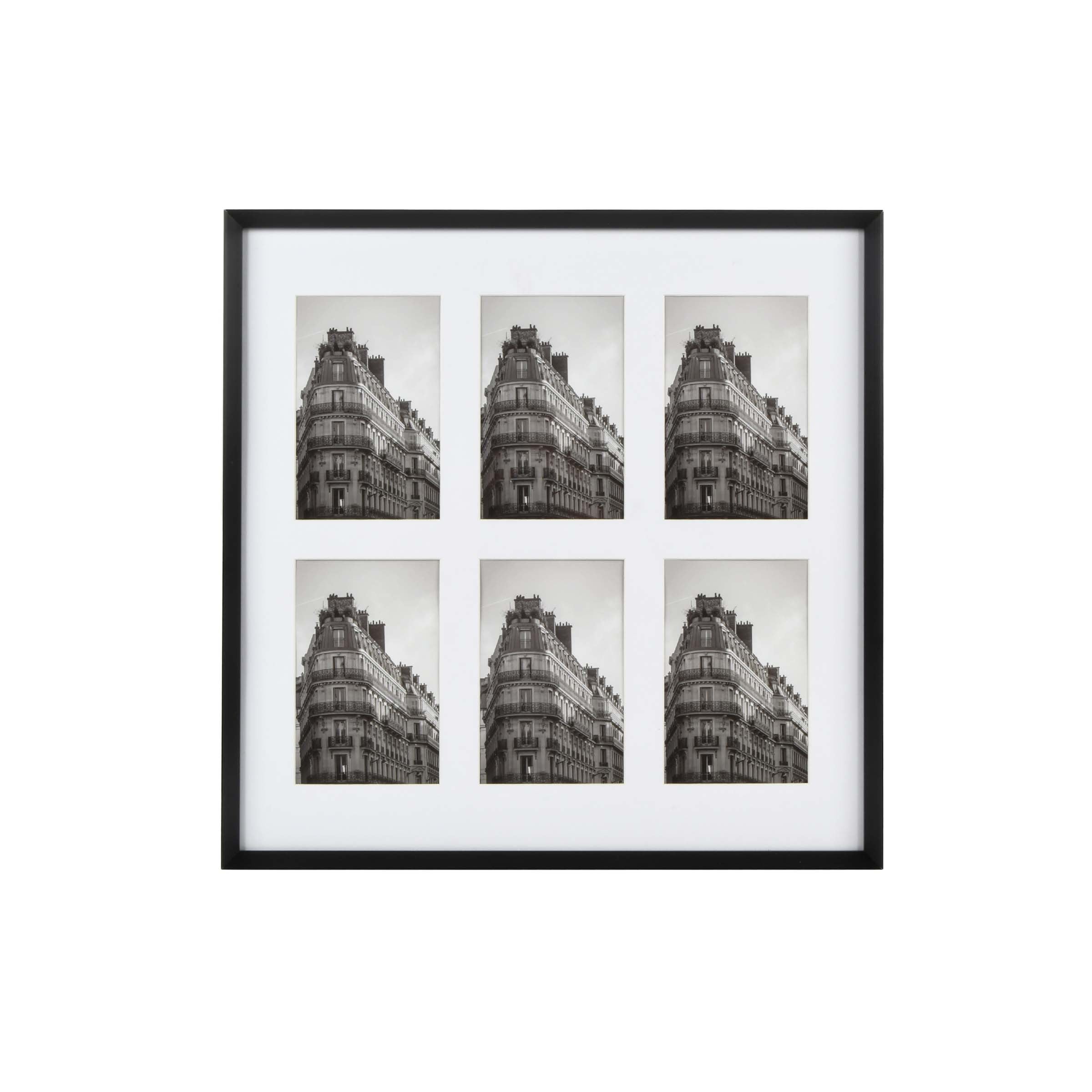 Prinz 6Opening, 4"x6" Wall Hanging Beveled Metal Picture Frame Collage