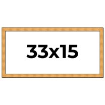 33x15 Frame Gold Rustic Solid Wood Picture Frame | 1.25 Inch Wide Moulding | Rustique Gold