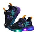 thumbnail image 4 of CAICJ98 Boys' Sneakers Kid Shoes with LED Walking Shoes Casual Light Up Toddler Boy Shoes Purple,9(Toddler/Little Kid/Big Kid), 4 of 7