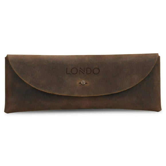 Londo Genuine Leather Snap Cover Retro Pen and Pencil Case (Mink)