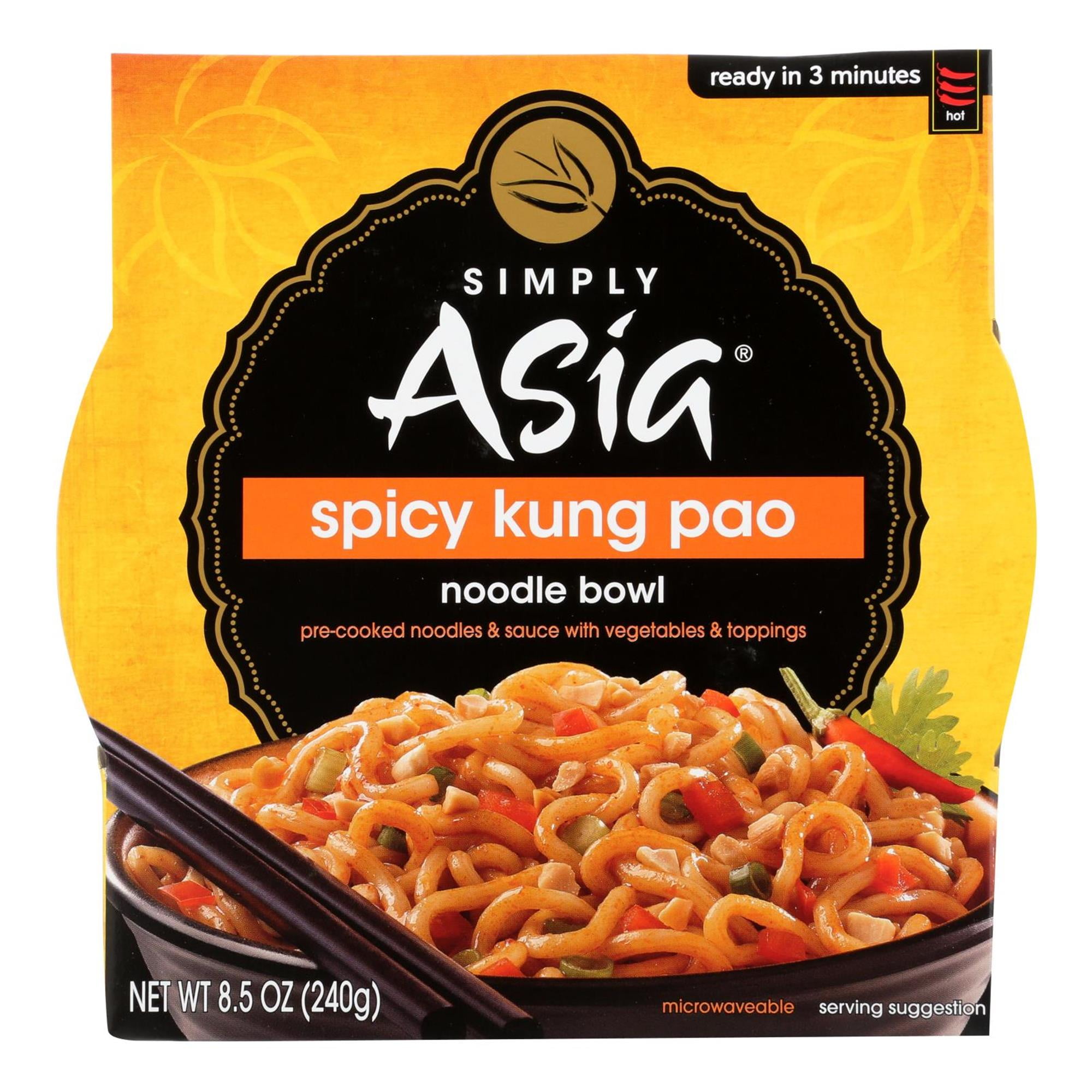 Simply Asia Spicy Kung Pao Noodle Bowl, 8.5 Oz, Pack of 6