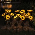 thumbnail image 1 of Kuymtek Luz LED solar con forma de girasol, lámpara de hierro enchufable a tierra, decoración de camino (B), 1 of 8