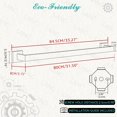 thumbnail image 2 of xianlin-32-Inche Long Towel Bars for Bathroom Wall Mounted, Matte Black Bath Towel Racks Stainless Steel Total-33.5\u201d Towel Rails for Kitchen Square Towel Holder Rods Hanger, A8804MB-8P1, 2 of 4