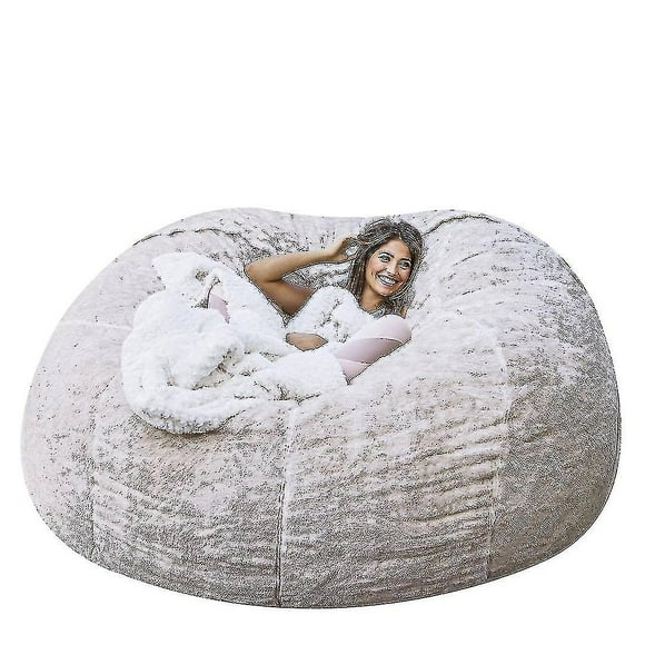 Lazy Sofa Bean Bag Artificial Fur Bean Bag Bean Sofa (without Filler)