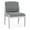 Gray Flannel, variant on Amherst Steel Reception Waiting Armless Guest Chair / Silver Steel / Black