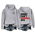 thumbnail image 4 of VISALY Hoodies Pullover Graphic Sweatshirts Women's Letterprinted Baseball Long Sleeved Hoodie Casual Sweaters Business Casual Sweaters Pullover for Women Grey 4Xl, 4 of 4