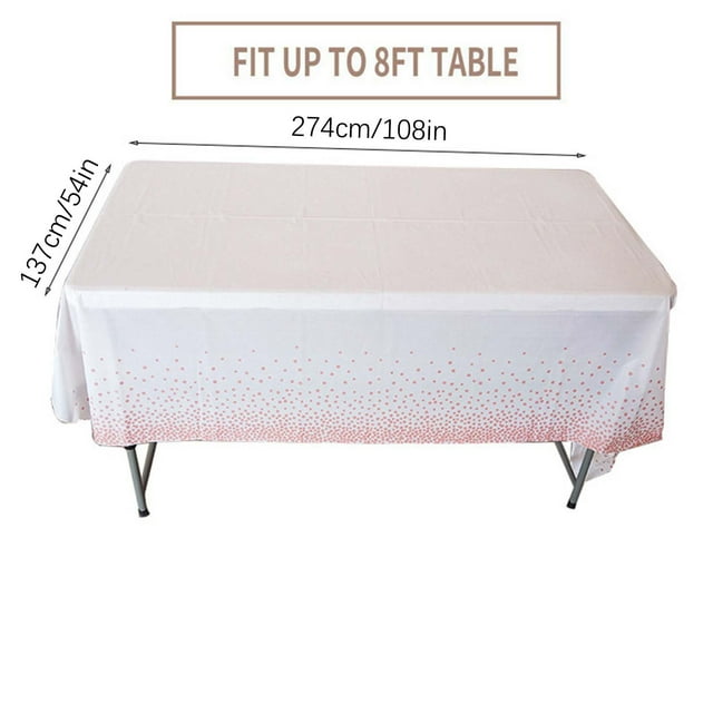 Pompotops Bronzing Tablecloth Gold Powder Blue Black Dot Birthday Party Wedding Party Tablecloth Disposable Tablecloth Clearance