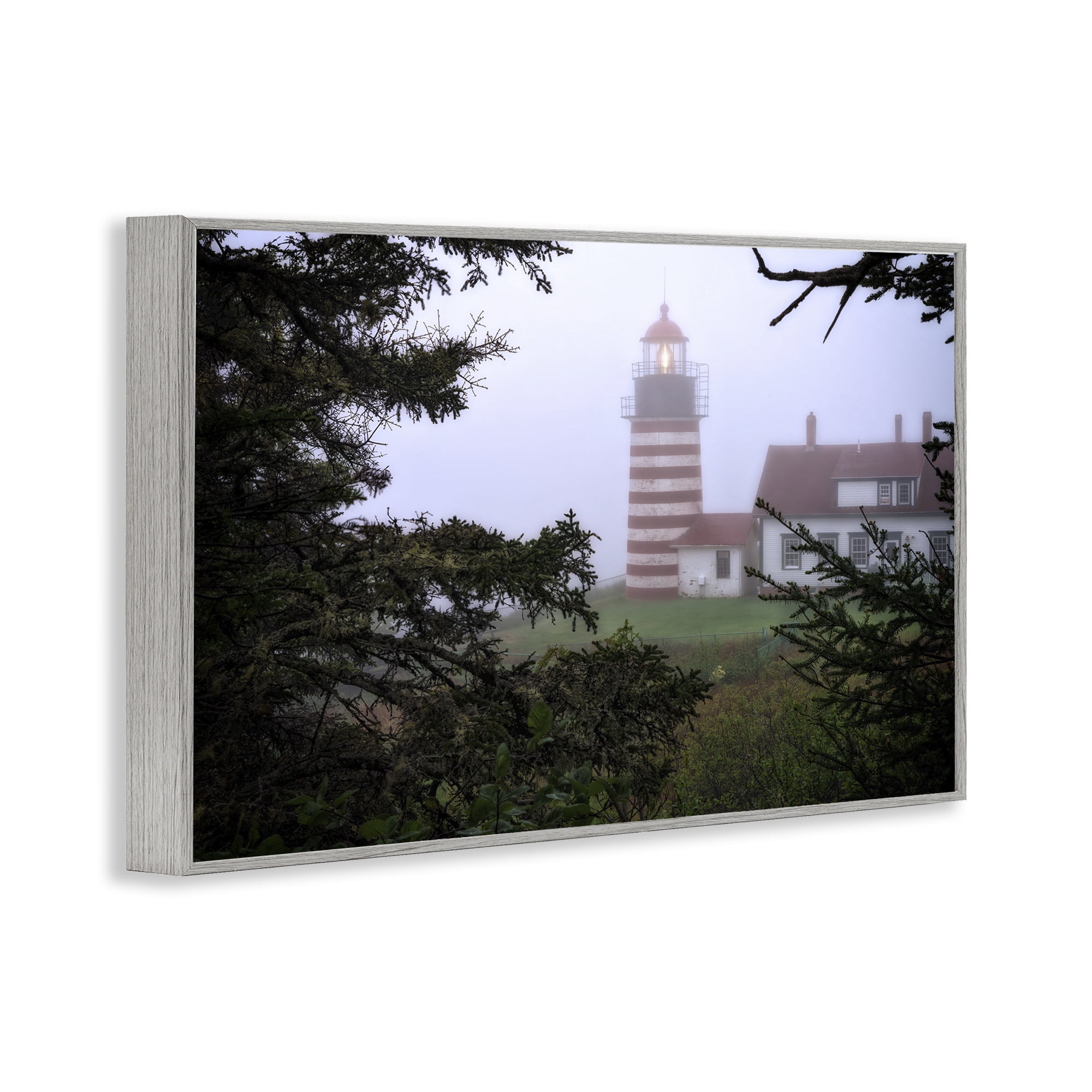 Stupell Industries Socked In By Fog Gray Framed Giclee Art, design by Rick Berk