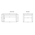 thumbnail image 2 of Table Basse Newport 36 Pouces L en Faux Béton et Bois, 2 of 2