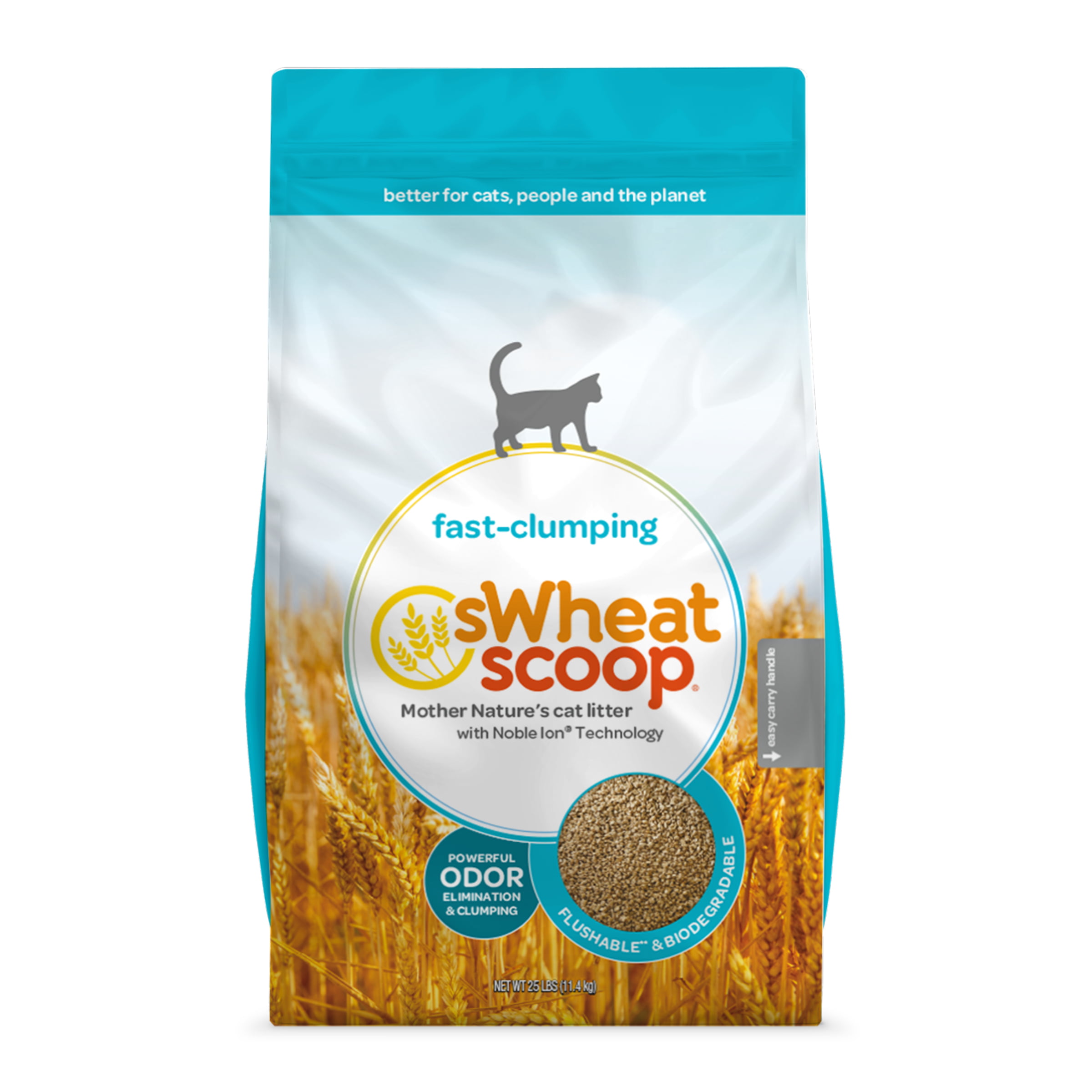 sWheat Scoop Natural FastClumping Wheat Cat Litter, 25lb Walmart