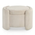 thumbnail image 3 of Furniture of America Cheri Modern Chenille with Wood Flip Top Storage Ottoman, Pink, 3 of 23
