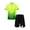 Fluorescent Green, variant on Doomiva Girls Boys Football Team Uniform Sportwear Short Sleeve Shirts with Shorts Set Fluorescent Green 5-6
