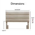 thumbnail image 4 of Pemberly Row Modern / Contemporary Queen Upholstered Headboard in Soft Beige, 4 of 14