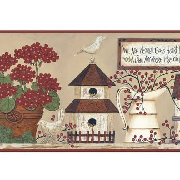 York Wallcoverings Inspirational Garden Removable Wall Border