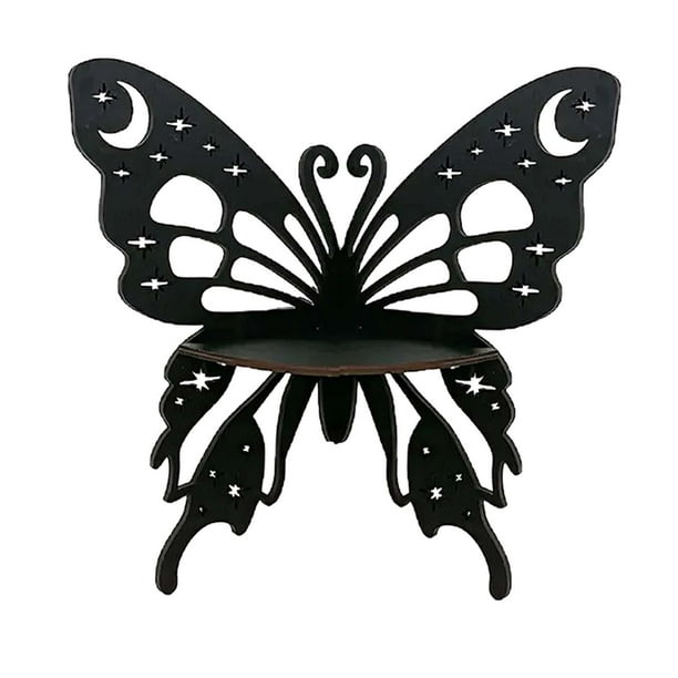 Estante de pared esquinero de mariposa, organizador de exhibición, vitrina de pared para cocina, dormitorio, entrada, sala de estar, decoración del