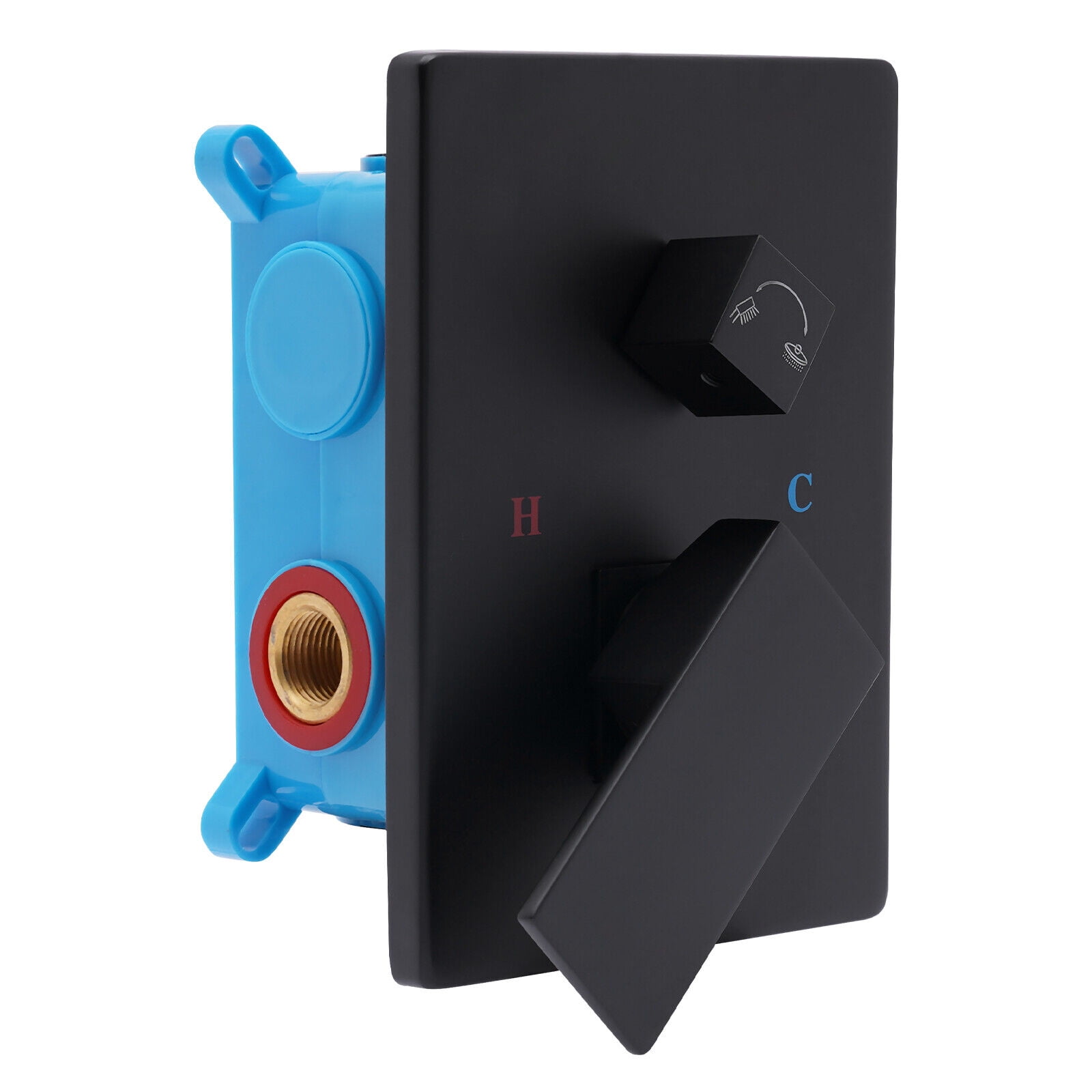 Miumaeov Shower Head Flow Control Valve Wall Mount Shut off Dual