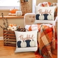 thumbnail image 3 of Fall Pillows Covers 18x18 Inch,Thanksgiving Pumpkins Pillow Decorative Throw Pillows,Dark Blue Pillow Case,Outdoor Autumn Cushion Covers,Fall Decorations for Home Couch(21-18), 3 of 6
