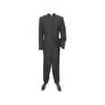thumbnail image 4 of Mens Apollo  King  Banded Collarless suit Chinese Mandarin Wide leg AG91 Black, 4 of 9