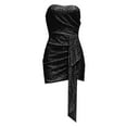 thumbnail image 5 of HXWCHs Women's Strapless Backless Spicy Style Sleeveless Ribbon Party Dress XXL Black, 5 of 6