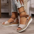 thumbnail image 5 of Willtoo Wedges for Women Summer Dressy Slip On Orthopedic Sandals with Arch Support Open Toe Ankle Strap Beach Boho Sandals, 5 of 6